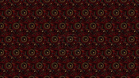 Round, Star, Lines, Hexagonal, Diagonal, Curves, Wave Repeated, Seamless pattern with solid colors