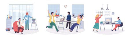 Illustration for People relaxing vector illustration. Finding leisure time allows people to relax and unwind The peaceful environment enhances relaxation and tranquility The concept people relaxing promotes carefree - Royalty Free Image