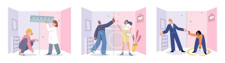 Personal space vector illustration. Effective communication involves being mindful personal space and respecting others boundaries Maintaining appropriate distance during social interactions shows