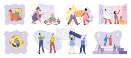 Personal space vector illustration. The personal space metaphor symbolizes invisible boundaries we establish to protect ourselves Feeling safe and comfortable in our personal space is essential