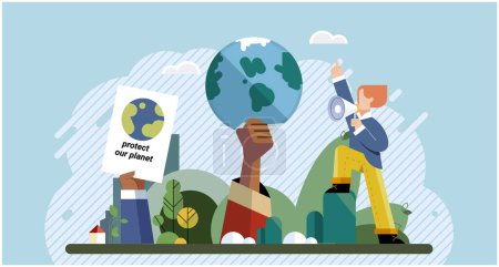 Climate change. Save the planet. Protest. Celebrate World Environment Day by participating in environmental activities Embracing sustainability is crucial step in addressing global warming