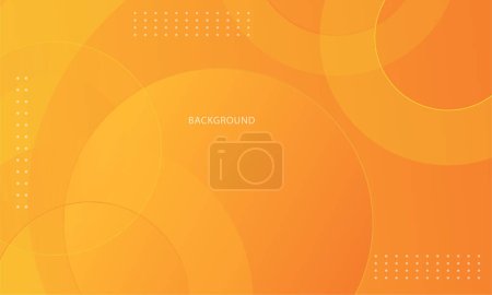 Illustration for Abstract orange background with circular shapes - Royalty Free Image