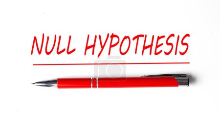 Photo for Text NULL HYPOTHESIS with ped pen on white background - Royalty Free Image