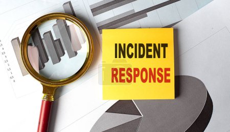 INCIDENT RESPONSE text on a sticky on chart, business