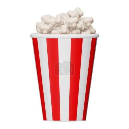 Illustration for Popcorn 3d rendering isometric icon. - Royalty Free Image