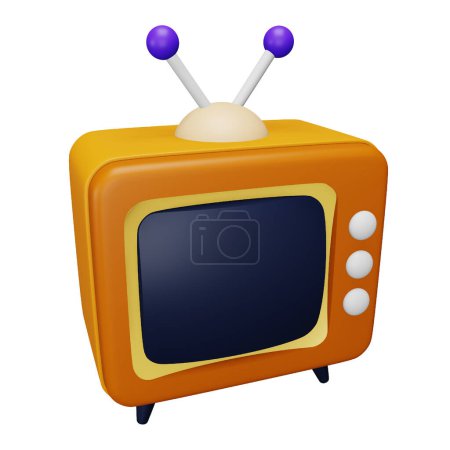 Téléchargez les illustrations : Television 3d rendering isometric icon. - en licence libre de droit