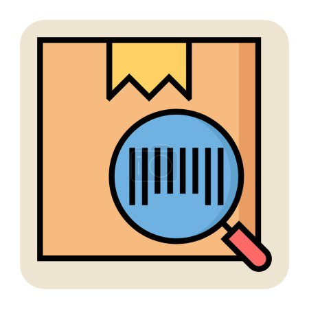 Illustration for Filled color outline icon for Barcode scan. - Royalty Free Image