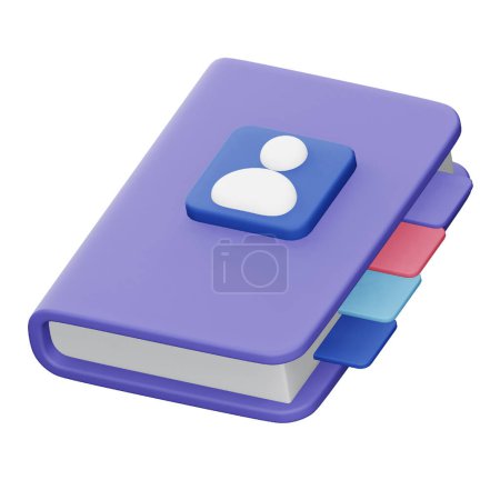 Business book 3d rendering isometric icon.