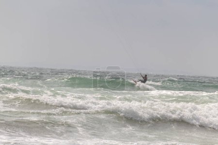 Photo for Kite surfing on the beach - Royalty Free Image