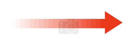Téléchargez les photos : Long red arrow with gradient color showing direction - en image libre de droit