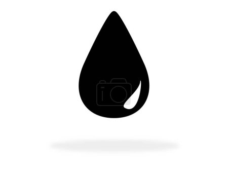 Photo for Black Oil icon with shadow - Royalty Free Image
