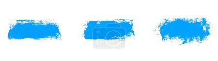 Photo for Collection of 3 blue grunge Banners made with Paintbrush - Royalty Free Image