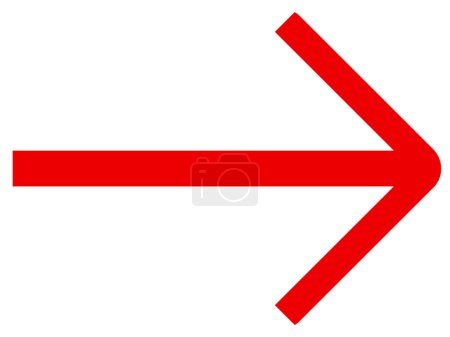 Simple red arrow icon showing direction