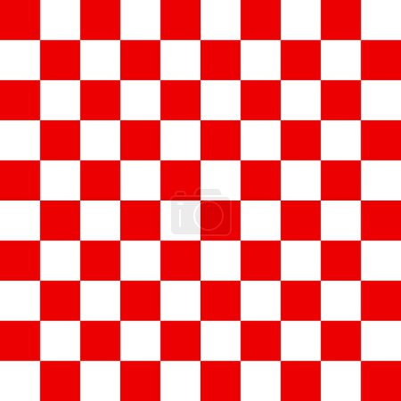 Photo for Simple red and white checkered seamless background - Royalty Free Image