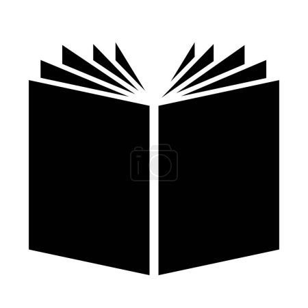 Buch, Magazin oder Zeitungssymbol mit schwarzer Farbe