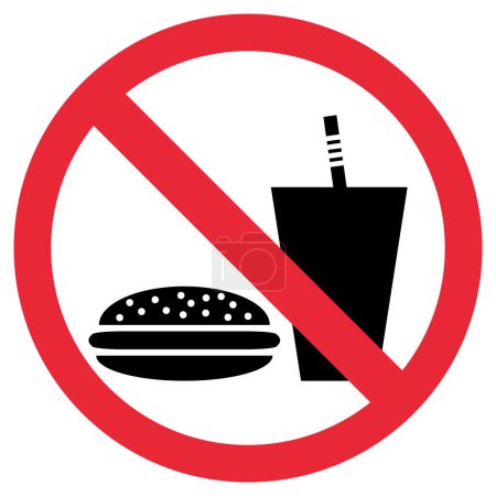 Photo for Forbidden Sign: No Food and Drink allowed here - Royalty Free Image