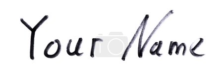Téléchargez les photos : Votre nom - Modèle de signature manuscrite avec couleur noire - en image libre de droit