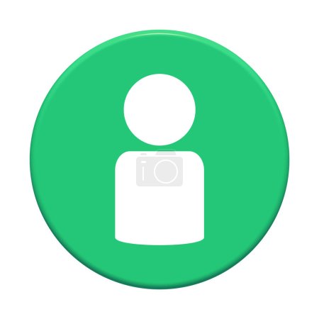 Round green Button with Account icon