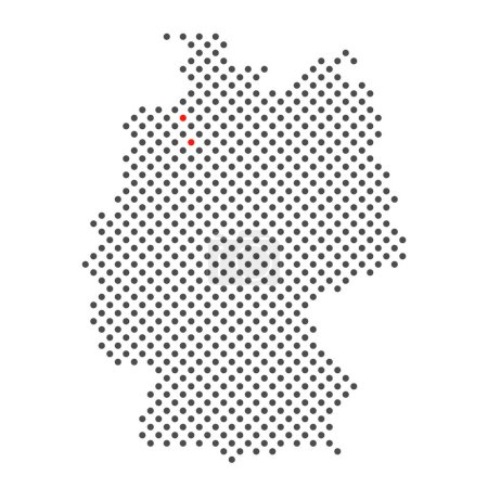 Bremen und Bremerhaven: Vereinfachte Deutschlandkarte mit roter Markierung
