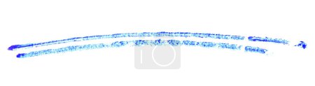 Skizze eines schmutzigen handgezeichneten Doppelstreifens mit blauer Farbe