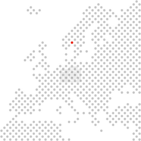 Téléchargez les photos : Ville Oslo en Norvège - Carte simple en pointillés de l'Europe avec position rouge - en image libre de droit