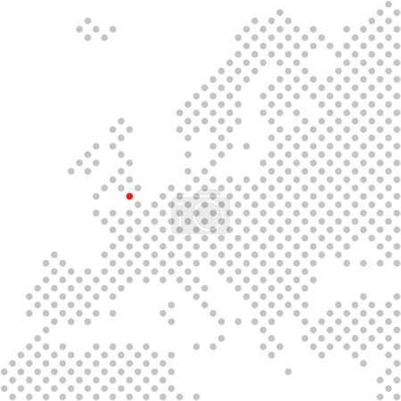 Téléchargez les photos : City Londres en Angleterre - Carte simple en pointillés de l'Europe avec position rouge - en image libre de droit