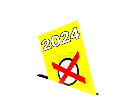 Bulletin de vote indiquant l'année 2024