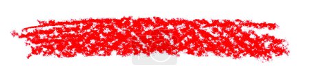 Red painted brush or chalk stroke banner