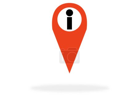 Marcador rojo para el mapa que muestra Info