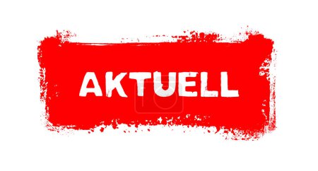 Actual in german language - Red grunge Banner