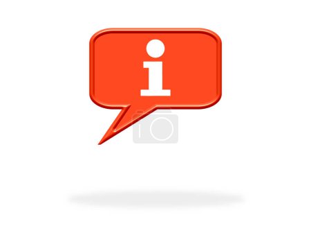 Speech Bubble icon with shadow: Informations