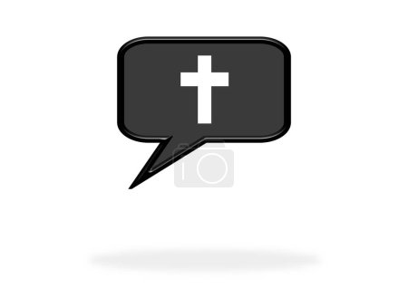 Speech Bubble icon with shadow: Death