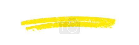 Sketch of dirty hand drawn double stripe with yellow color
