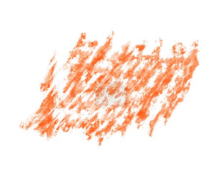 Orange pencil scribble on white background