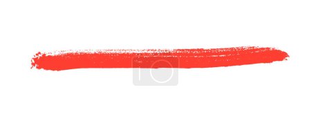Texture de coup de pinceau rouge sale sur fond blanc