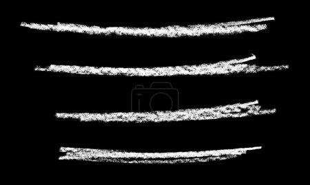 Set of 4 very dirty painted grunge stripes with white color