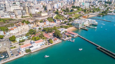 Photo for City of Salvador in Bahia. Aerial view. Lacerda's elevator - Royalty Free Image