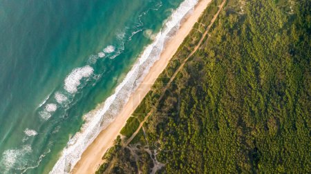 Mocambique Beach in Florianpolis, Brazil. Aerial View.