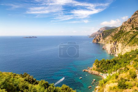Amalfi Coast, Mediterranean Sea, Italy. Beautiful day full of colors on the roads and highways of the Amalfi Coast.