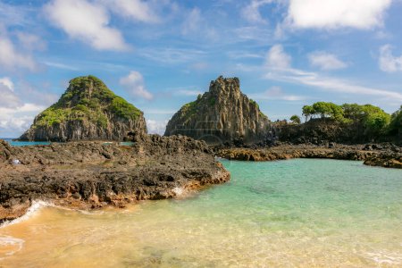 Photo for Turquoise water around the Two Brothers rocks, Fernando de Noronha, UNESCO World Heritage Site, Brazil, South America - Royalty Free Image