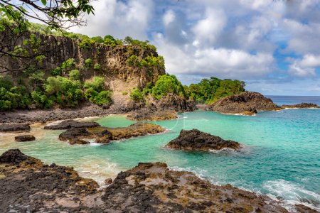 Photo for Fernando de Noronha, Brasil. Turquoise water around the Two Brothers rocks, UNESCO World Heritage Site, Brazil, South America. South America. - Royalty Free Image