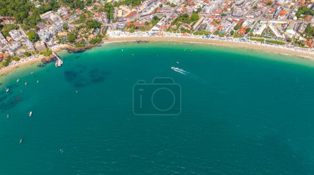 Bombinhas Beach in Santa Catarina. Aerial view taken with a drone. Brazil. South America.