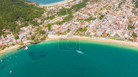 Bombinhas Beach in Santa Catarina. Aerial view taken with a drone. Brazil. South America.
