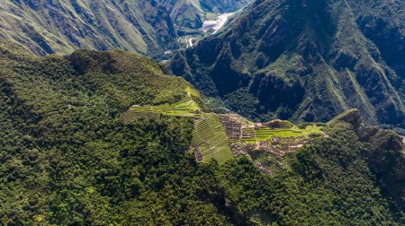 Machu Picchu, Peru. Luftaufnahme