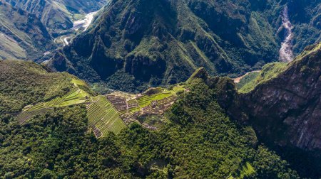 Machu Picchu, Peru. Luftaufnahme