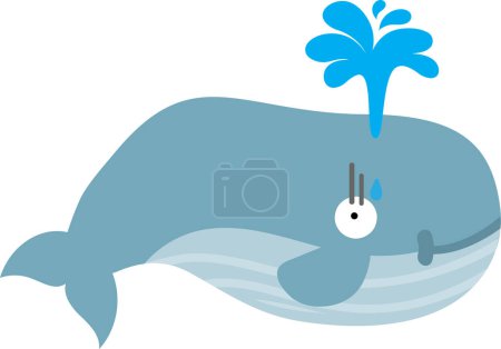 Foto de Ilustración de ballenas sobre fondo blanco. - Imagen libre de derechos