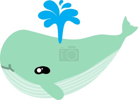 Photo for Whale illustration on white background. - Royalty Free Image