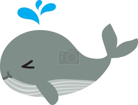 Téléchargez les photos : Illustration de baleine sur fond blanc. - en image libre de droit