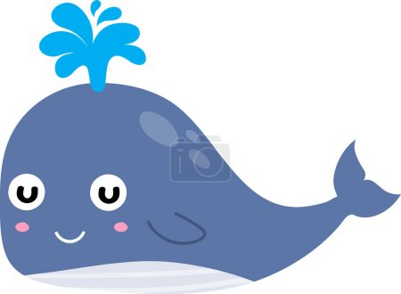 Photo for Whale illustration on white background. - Royalty Free Image