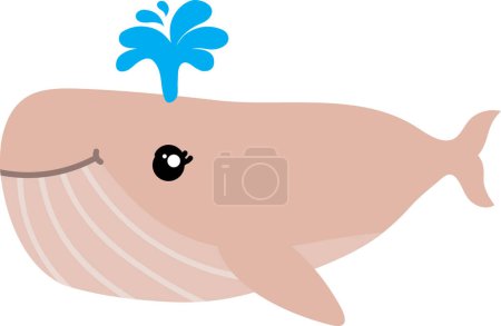 Foto de Ilustración de ballenas sobre fondo blanco. - Imagen libre de derechos